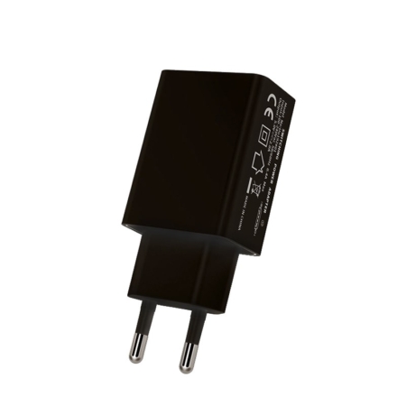 Universal USB Oplader til stikkontakt. USB-A, 10W. Sort