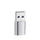 Praktisk USB-A til USB-C Adapter i silver. Få USB-C i din PC