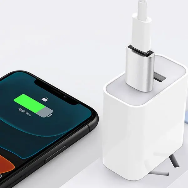 USB-A til USB-C Adapter. Silver. USB-A til USB-C Adapter. Silver. - Image 5