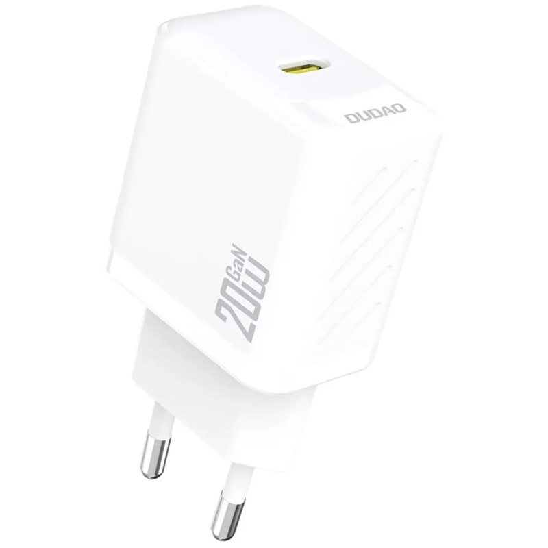 Dudao A26 GaN 20W USB-C oplader. Hvid Lynhurtig Dudao A26 20W GaN USB-C Adapter i hvid. På Lager.