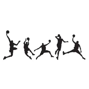 Basket wallsticker. Slam Dunk! 5 forskellige basketball wallstickers. 44x105cm. Basket wallsticker. Slam Dunk! 5 forskellige wallstickers.