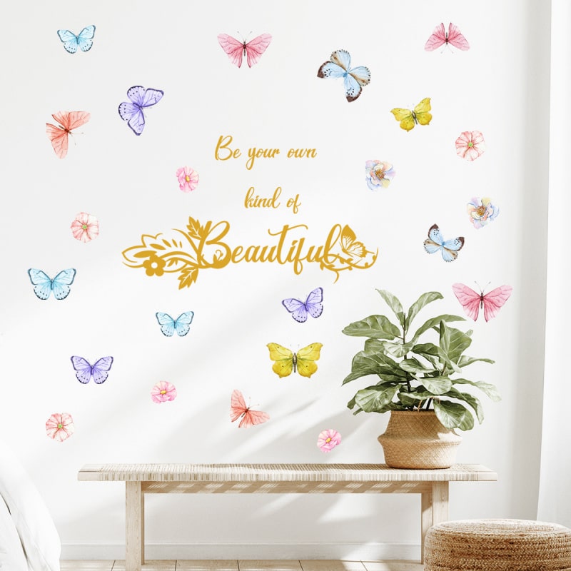Sød sommerfugle wallsticker. Be your own kind of beautiful. Sød sommerfugle wallsticker. Be your own kind of beautiful. - Image 2