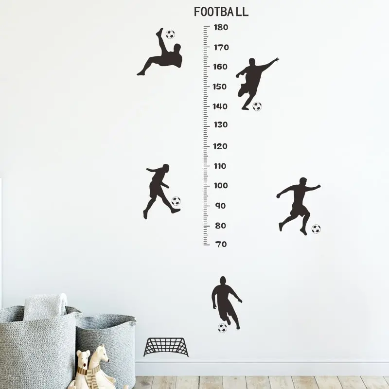 Sej fodbold målebånds wallsticker. Højdemåler der måler højden fra 70-180cm. Sej fodbold målebånds wallsticker. Højdemåler der måler højden fra 70-180cm. - Image 2