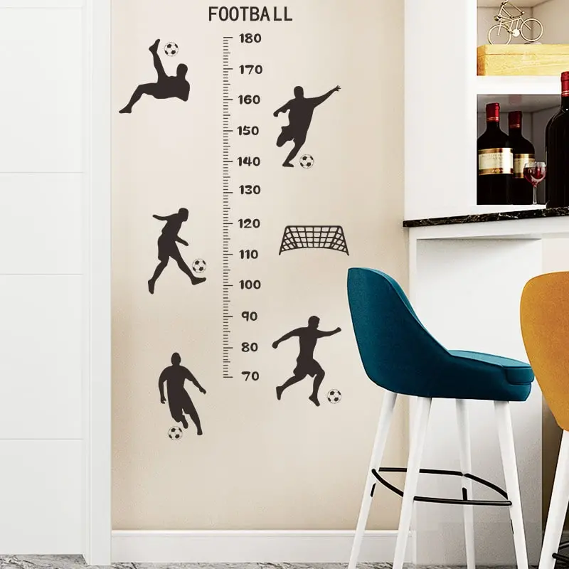Sej fodbold målebånds wallsticker. Højdemåler der måler højden fra 70-180cm. Sej fodbold målebånds wallsticker. Højdemåler der måler højden fra 70-180cm. - Image 6