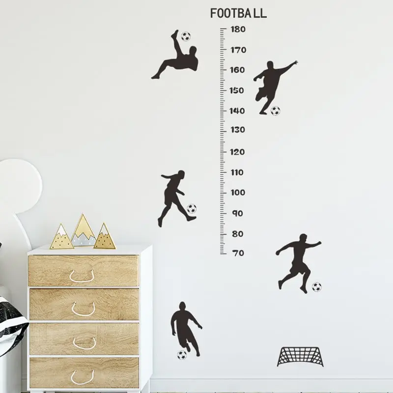 Sej fodbold målebånds wallsticker. Højdemåler der måler højden fra 70-180cm. Sej fodbold målebånds wallsticker. Højdemåler der måler højden fra 70-180cm. - Image 5