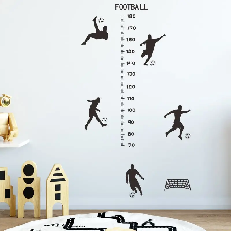 Sej fodbold målebånds wallsticker. Højdemåler der måler højden fra 70-180cm. Sej fodbold målebånds wallsticker. Højdemåler der måler højden fra 70-180cm. - Image 3