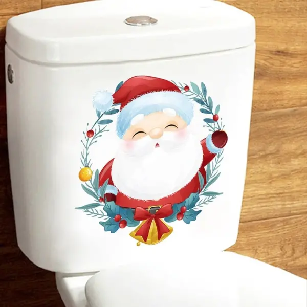 Sød og flot jule wallsticker til væg - eller på Toilettet! Julemand. - Image 6