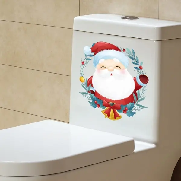 Sød og flot jule wallsticker til væg - eller på Toilettet! Julemand. - Image 7