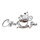 Coffee Time wallsticker - Flot Kaffe Wallsticker (30x60cm)