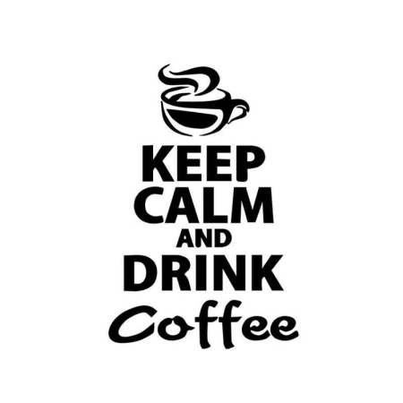 Kaffe Wallsticker -KEEP CALM AND DRINK COFFEE (56x37cm)