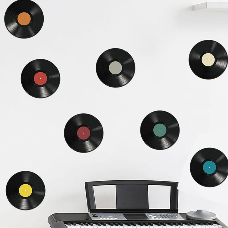 Vinyl / LP-plade Wallstickers – 8 Farverige Plader Vinyl / LP-plade Wallstickers – 8 Farverige Plader - Billede 2