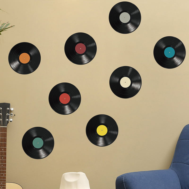 Vinyl / LP-plade Wallstickers – 8 Farverige Plader Vinyl / LP-plade Wallstickers – 8 Farverige Plader - Billede 3