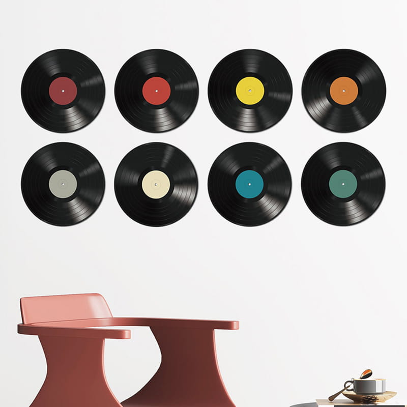 Vinyl / LP-plade Wallstickers – 8 Farverige Plader Vinyl / LP-plade Wallstickers – 8 Farverige Plader - Billede 4