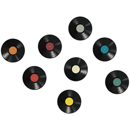 Vinyl / LP-plade Wallstickers – 8 Farverige Plader Mobil, PC og tablet tilbehør
