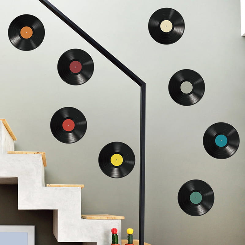 Vinyl / LP-plade Wallstickers – 8 Farverige Plader Vinyl / LP-plade Wallstickers – 8 Farverige Plader - Billede 5