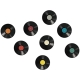 Vinyl / LP-plade Wallstickers – 8 Farverige Plader Mobil, PC og tablet tilbehør