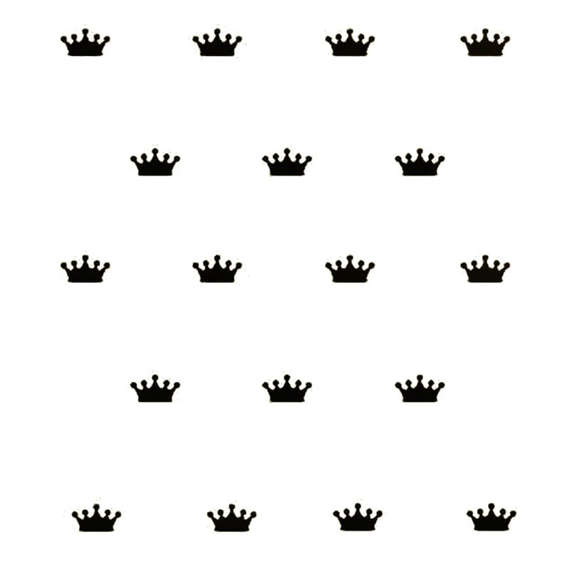 Royal wallsticker med kongekroner / prinsessekroner. 18 stk. Sort Stemningsfuld og flot konge / prinsesse dekoration til væggen, skabet eller andet. Hyggelig wallsticker med kongekroner / prinsessekroner. Sort.