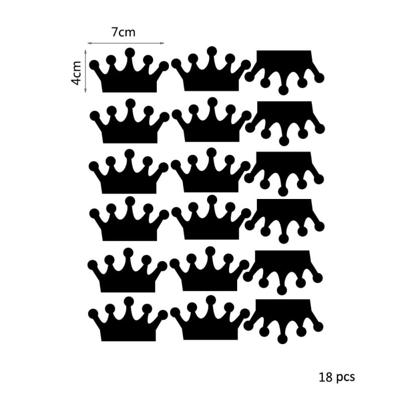 Royal wallsticker med kongekroner / prinsessekroner. 18 stk. Sort Royal wallsticker med kongekroner / prinsessekroner. 18 stk. Sort - Image 4
