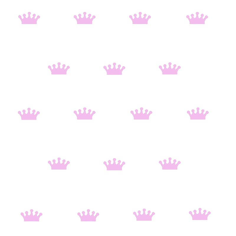 Royal wallsticker med prinsessekroner / kongekroner. 18 stk. Pink Royal wallsticker med prinsessekroner / kongekroner. Pink