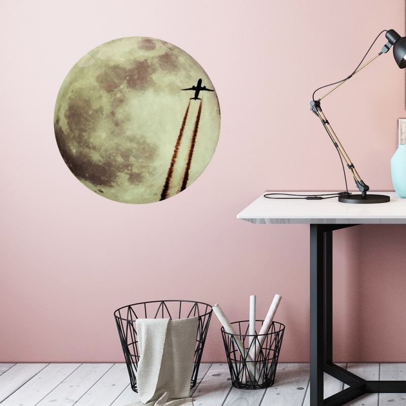 Stor selvlysende måne wallsticker. 30 cm. Flyvemaskine. Stor selvlysende måne wallsticker. 30 cm. Flyvemaskine. - Image 5