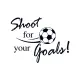 Fodbold wallsticker. Flyvende Fodbold - Shoot For Your Goals. 60x80cm. Fodbold wallsticker. Flyvende Fodbold -Shoot For Your Goals.