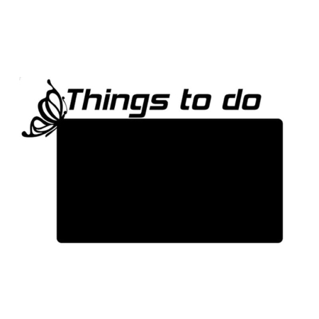 Things To Do Tavle Wallsticker. Skriv på væggen med kridt. 35x55cm Things To Do Tavle Wallsticker. Skriv på væggen med kridt