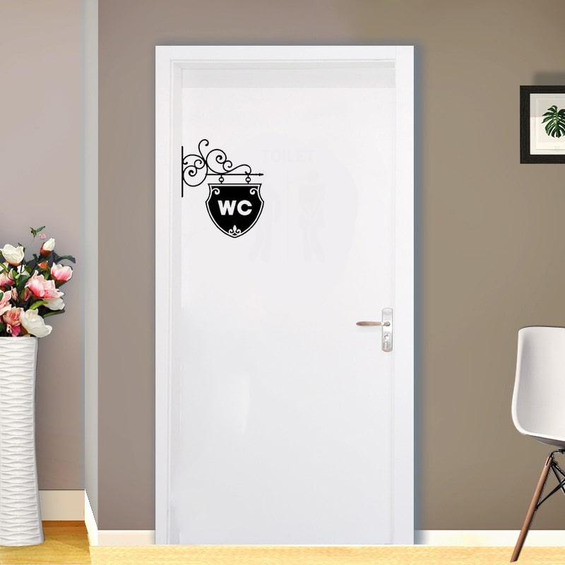 Flot elegant "Kro" Toilet skilt. 20x25cm. Flot elegant "Kro" Toilet skilt. 20x25cm. - Image 2