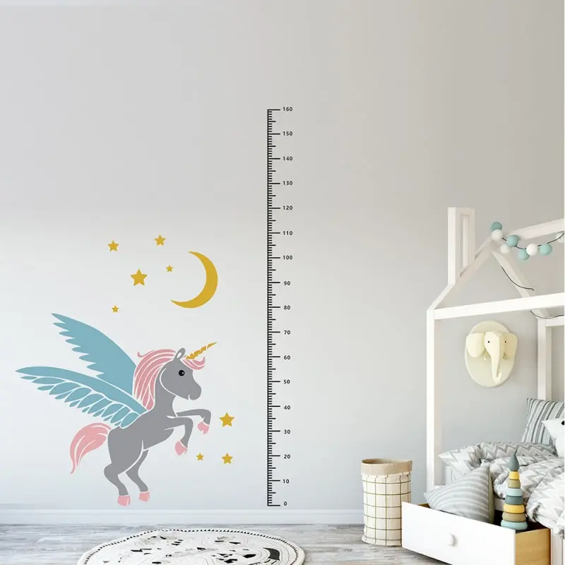 Rigtig sød enhjørning målebånds wallsticker. Enhjørning højdemåler op til 160cm. Rigtig sød enhjørning målebånds wallsticker. Enhjørning højdemåler op til 160cm. - Image 2