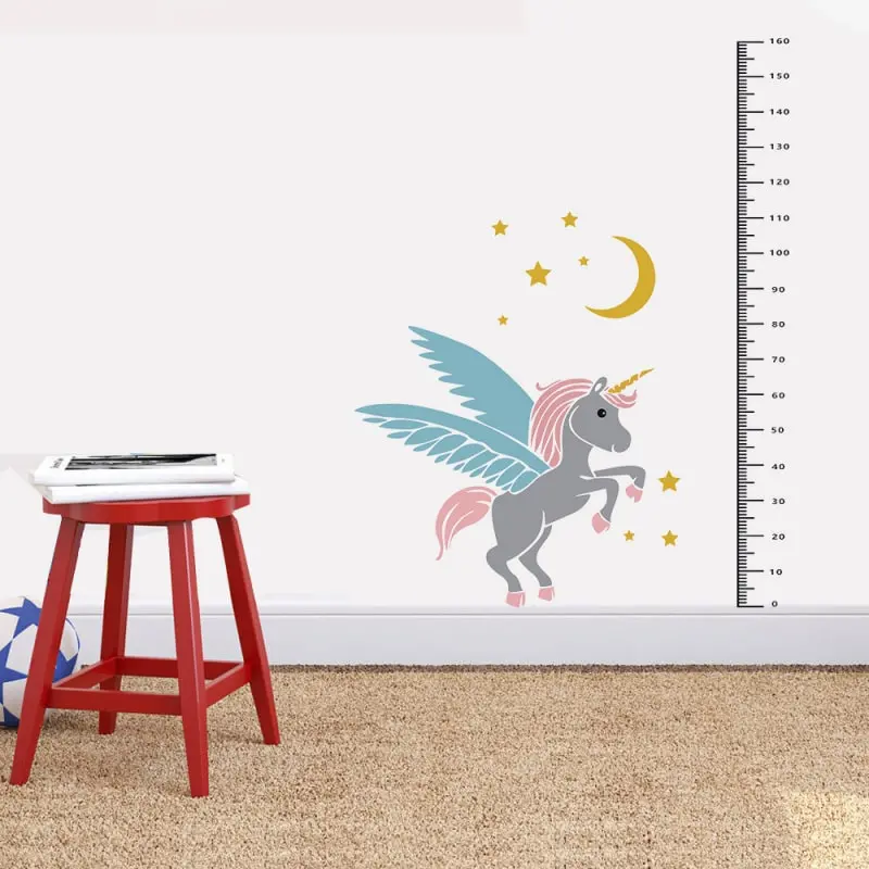 Rigtig sød enhjørning målebånds wallsticker. Enhjørning højdemåler op til 160cm. Rigtig sød enhjørning målebånds wallsticker. Enhjørning højdemåler op til 160cm. - Image 6