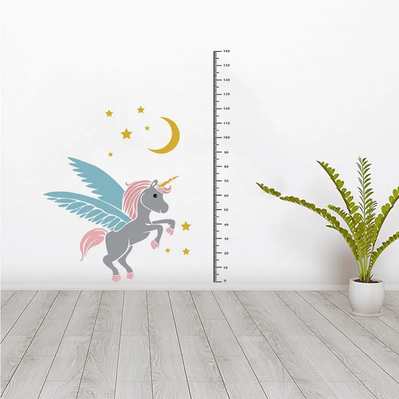 Rigtig sød enhjørning målebånds wallsticker. Enhjørning højdemåler op til 160cm. Rigtig sød enhjørning målebånds wallsticker. Enhjørning højdemåler op til 160cm. - Image 5