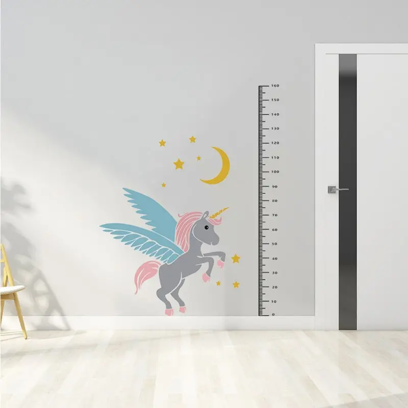Rigtig sød enhjørning målebånds wallsticker. Enhjørning højdemåler op til 160cm. Rigtig sød enhjørning målebånds wallsticker. Enhjørning højdemåler op til 160cm. - Image 4