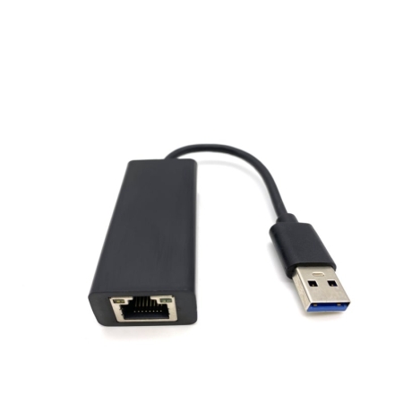 USB 3.0 Gigabit Ethernet Adapter til Nintendo Switch, Wii, Wii U & PC. Sort