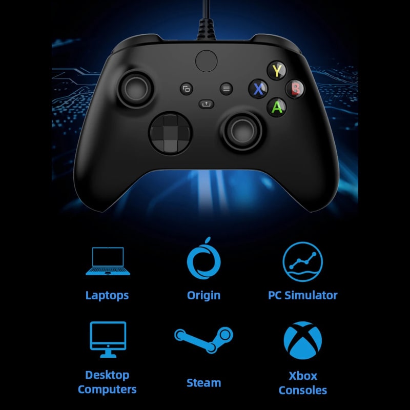 XBOX One & PC Gaming Controller med Turbo-funktion, 3,5 mm Jack & Vibration XBOX One & PC Gaming Controller med Turbo-funktion, 3,5 mm Jack & Vibration - Image 7