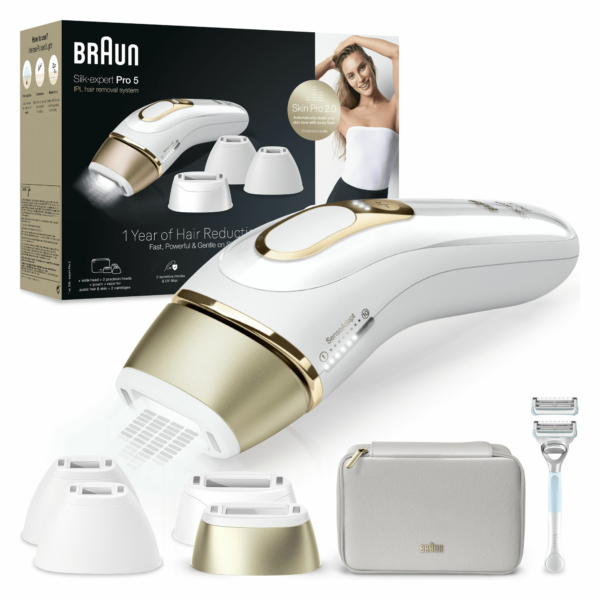 Braun Silk-expert Pro PL5356 Hårfjernelses-system. Guld/hvid