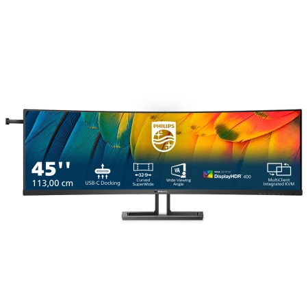 Philips 6000 series 45B1U6900C/00 LED display 113 cm (44.5") 5120 x 1440 pixel UltraWide Dual Quad HD Sort Mobil, PC og tablet tilbehør