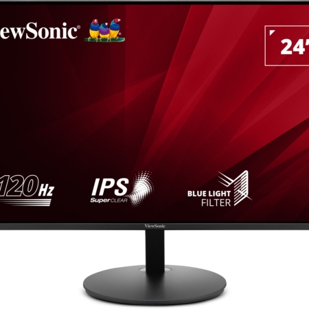 Viewsonic VA VA24E1-H computerskærm 61 cm (24") 1920 x 1080 pixel Fuld HD LED Sort Mobil, PC og tablet tilbehør