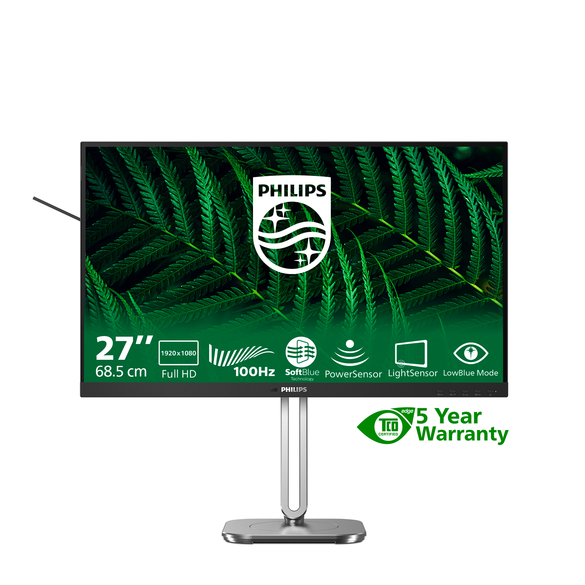 Philips 5000 series 27B2G5200/00 computerskærm 68,6 cm (27") 1920 x 1080 pixel Fuld HD LCD Anthracit Philips 5000 series 27B2G5200/00 computerskærm 68,6 cm (27") 1920 x 1080 pixel Fuld HD LCD Anthracit - Billede 3