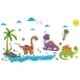 Sød dinosaurus wallsticker med nuttede baby dinoer. 90x60cm. Mobil, PC og tablet tilbehør