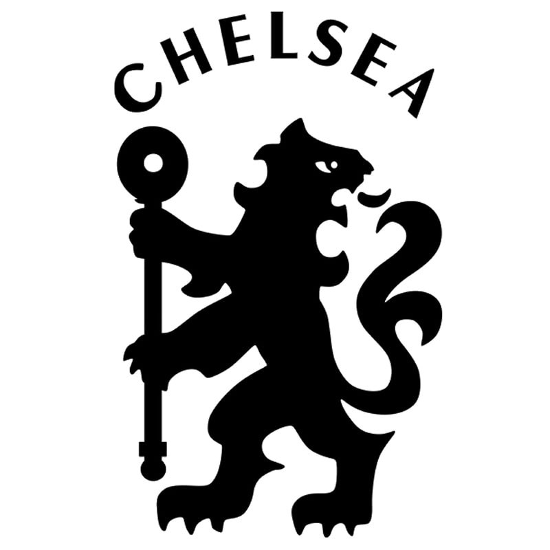 Billede af Fodbold wallsticker. Chelseas velkendte løve. Sort. 60x80cm.
