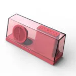 Transparent trådløs Bluetooth højttaler med FM-radio mm. Rød. Mobil, PC og tablet tilbehør