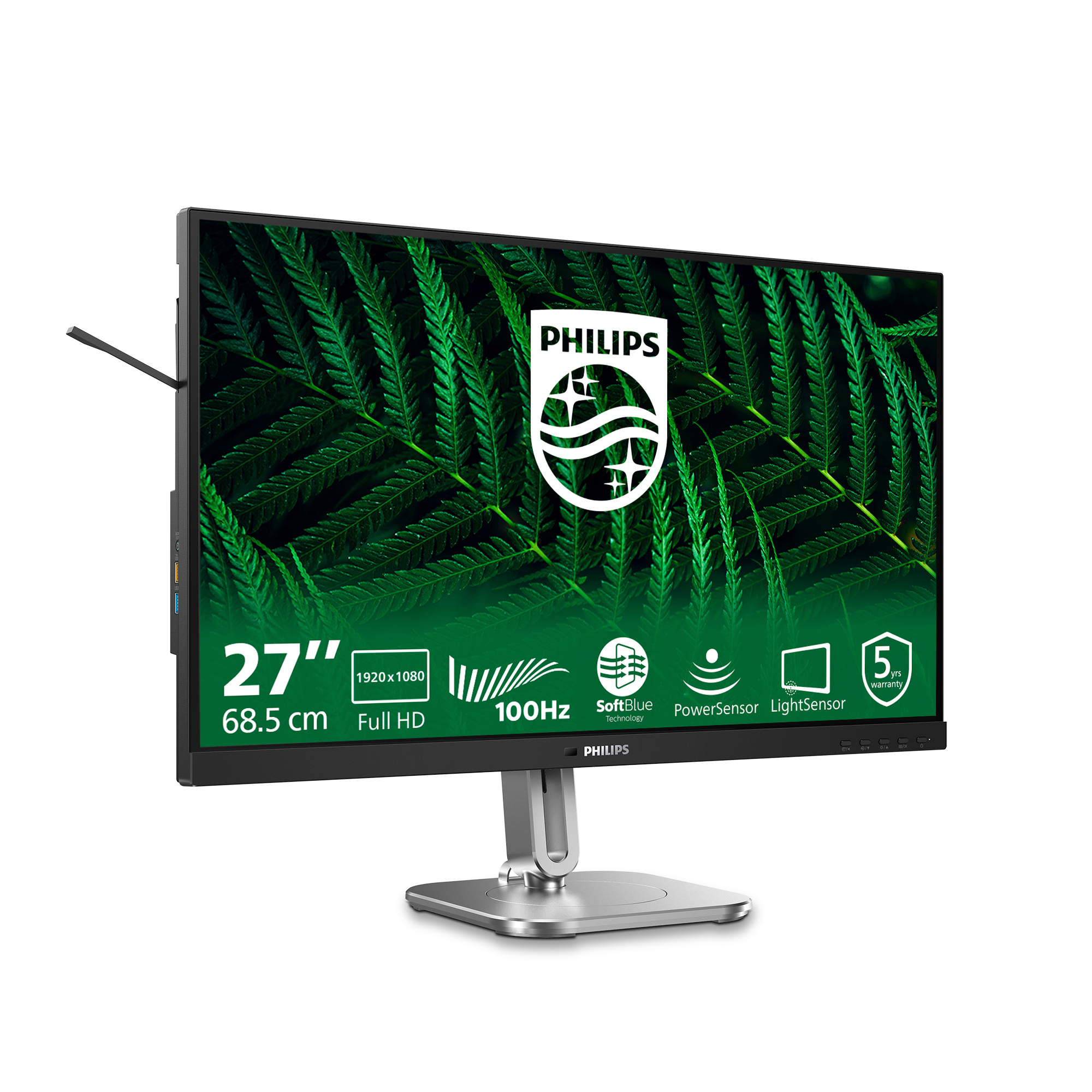 Philips 5000 series 27B2G5200/00 computerskærm 68,6 cm (27") 1920 x 1080 pixel Fuld HD LCD Anthracit Philips 5000 series 27B2G5200/00 computerskærm 68,6 cm (27") 1920 x 1080 pixel Fuld HD LCD Anthracit - Billede 2
