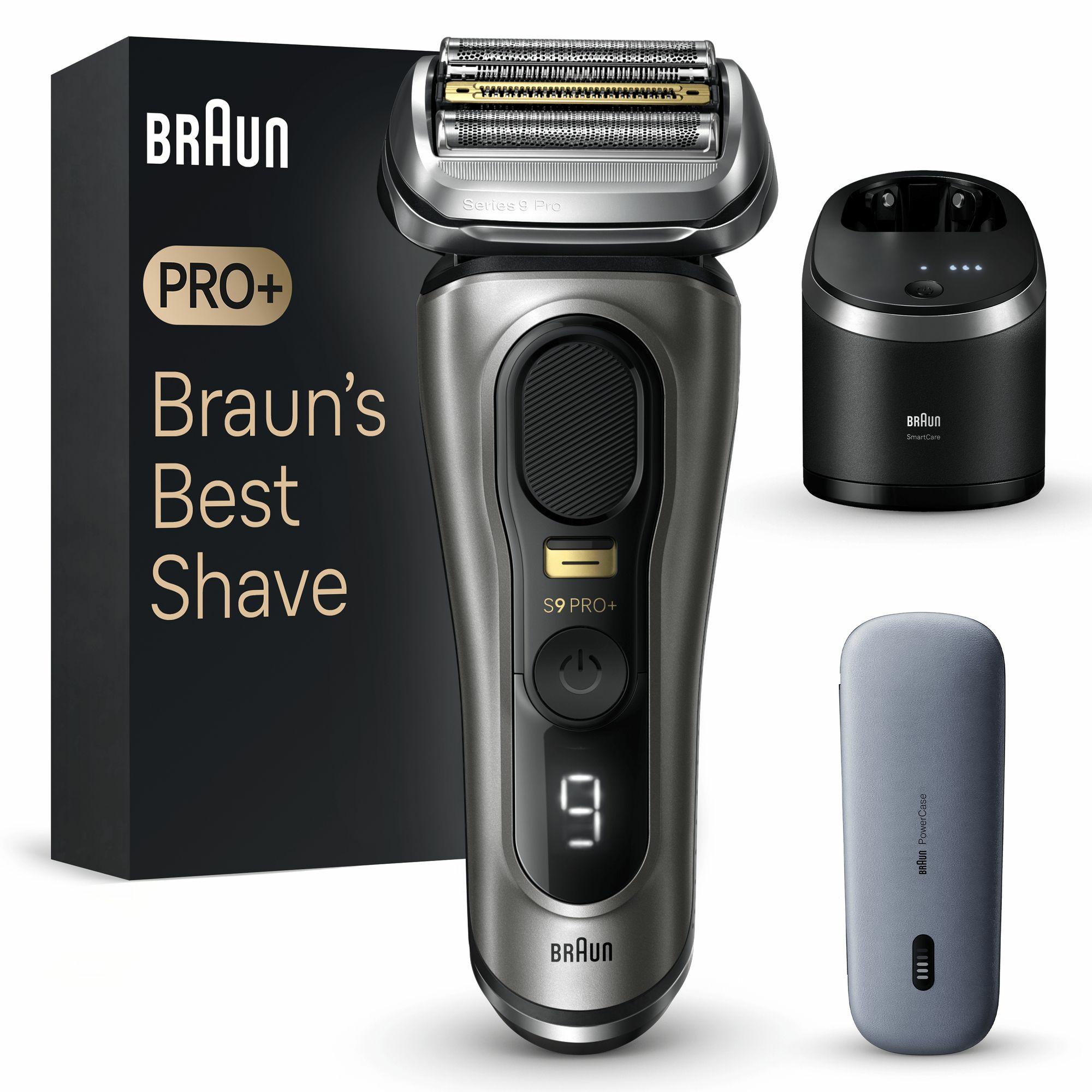 Braun Series 9 Pro+ 9575cc Wet & Dry Folie shaver Trimmer Metallic Braun Series 9 Pro+ 9575cc Wet & Dry Folie shaver Trimmer Metallic