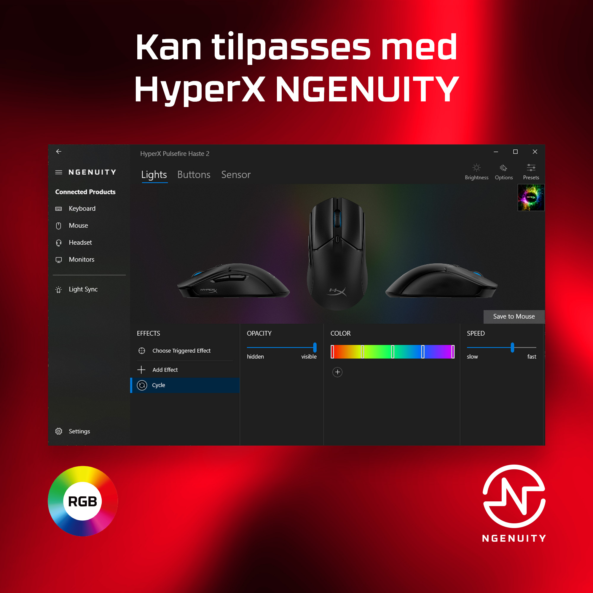 HyperX Pulsefire Haste 2 – gamingmus (sort) HyperX Pulsefire Haste 2 – gamingmus (sort) - Billede 5