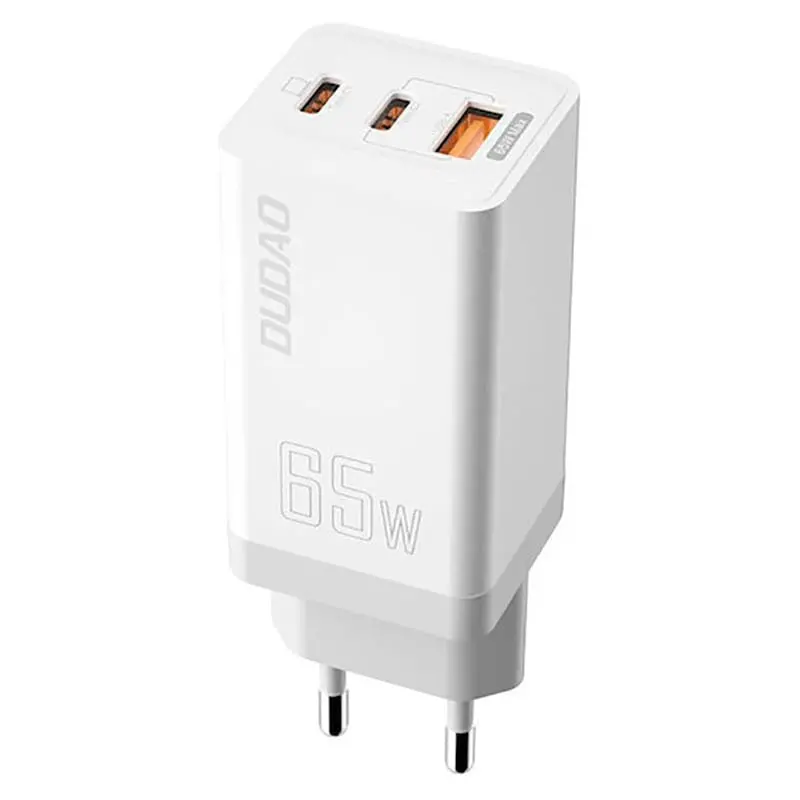 DUDAO 65W USB-C oplader. GaN. A7XSEUEU. (2xUSB-C + 1xUSB-A). Dudao 65W USB-C oplader. GaN. (2xUSB-C+1xUSB-A). Se her.