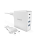Dudao A100EU 100W USB oplader. 4 porte–2xUSB-C+2xUSB-A. Hvid