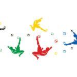 Fodbold wallsticker. Saksespark i flotte farver. 90x60cm. Mobil, PC og tablet tilbehør