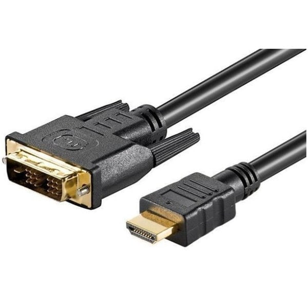 Stor mængde Fortolke Strengt HDMI til DVI-D kabel. LogiLink. Guldbelagte stik. 5m. Kun 79,-
