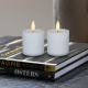 LED mini bloklys, 4,8x5 cm, hvid, 2 stk m. timer Mobil, PC og tablet tilbehør