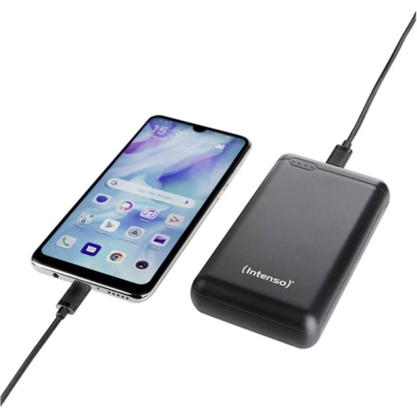 Intenso XS20000 Powerbank. Kraftig powerbank med USB-A/USB-C og 3.1 A. 20000 mAh. Sort. - Image 4