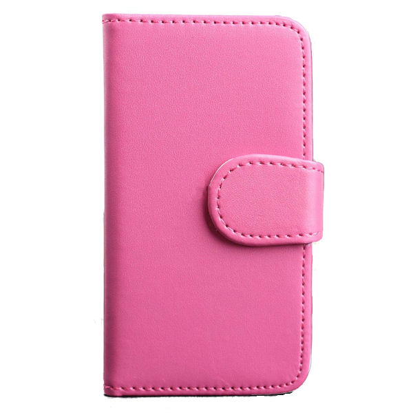 Billede af Lædercover m kreditkortholder til iPhone 4/4S.Hot pink